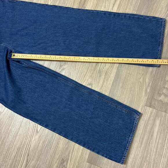 New With Tags Old Navy Extra High Rise Wide Leg Blue Jeans Size 12 Tall - Picture 5 of 8
